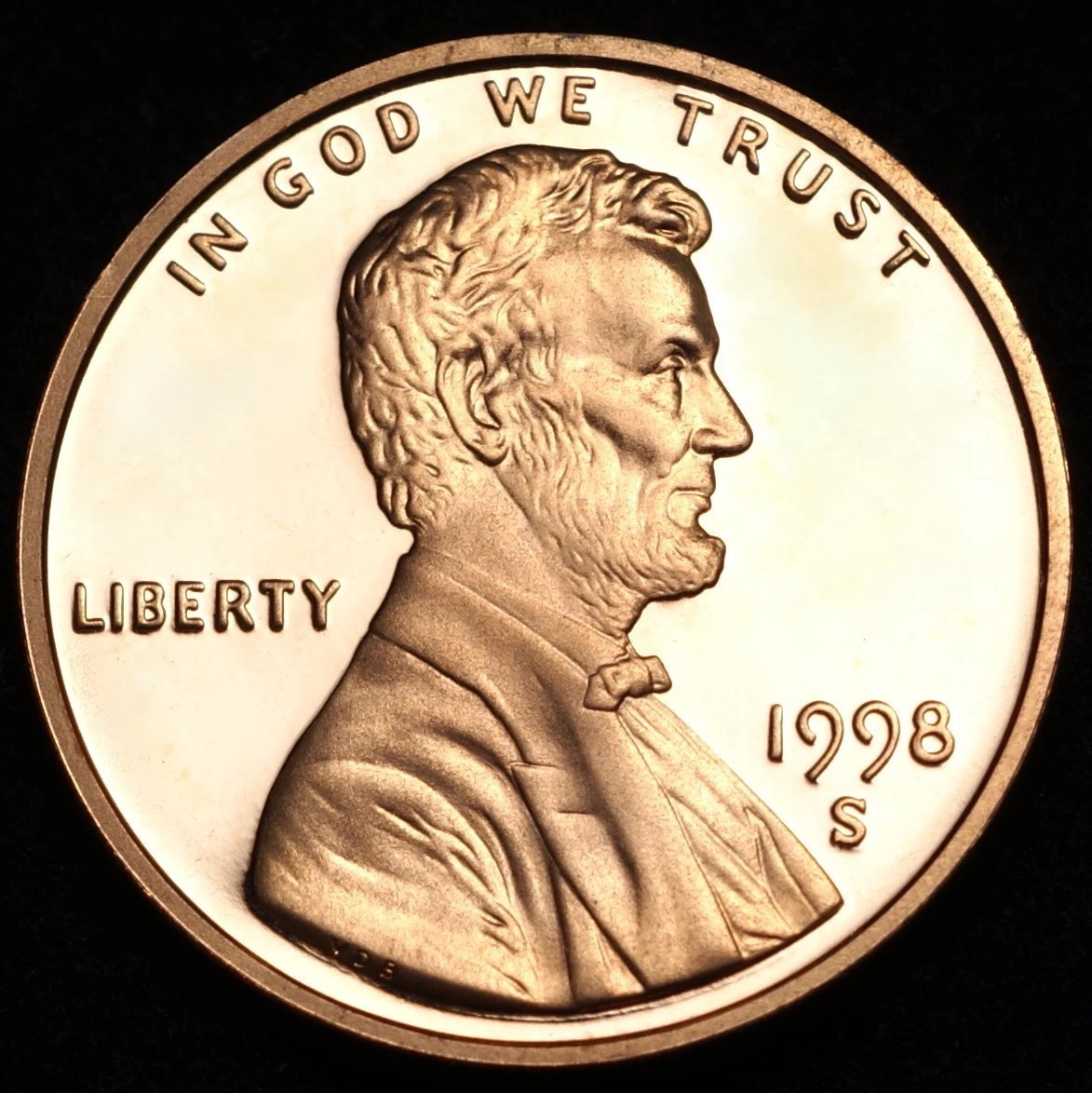 1998 S  Lincoln Memorial Penny Mint Proof Coin ~ From Original U.S. Proof Set