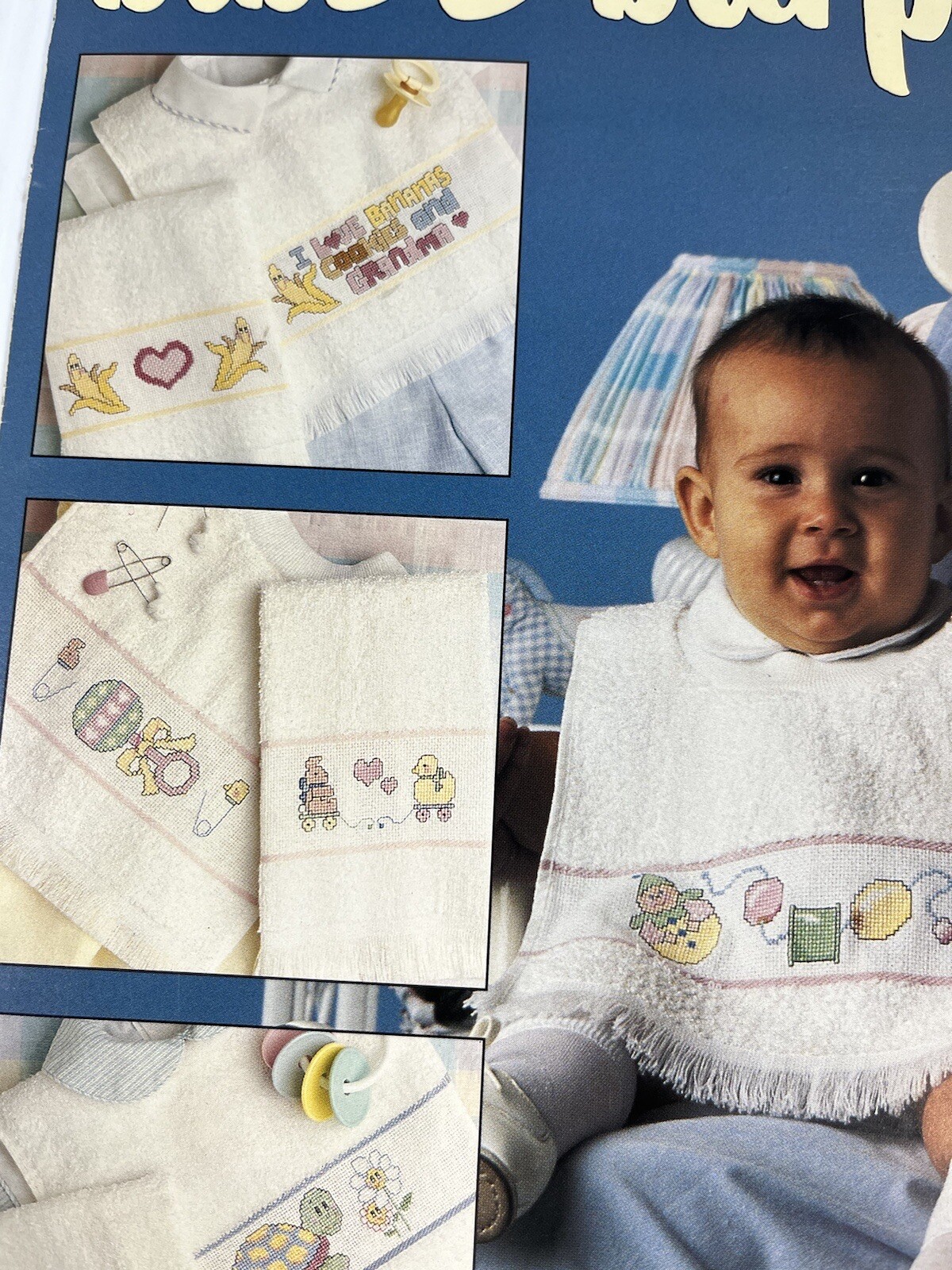Leisure Arts Cross Stitch Pattern Leaflet Bibs And Burps