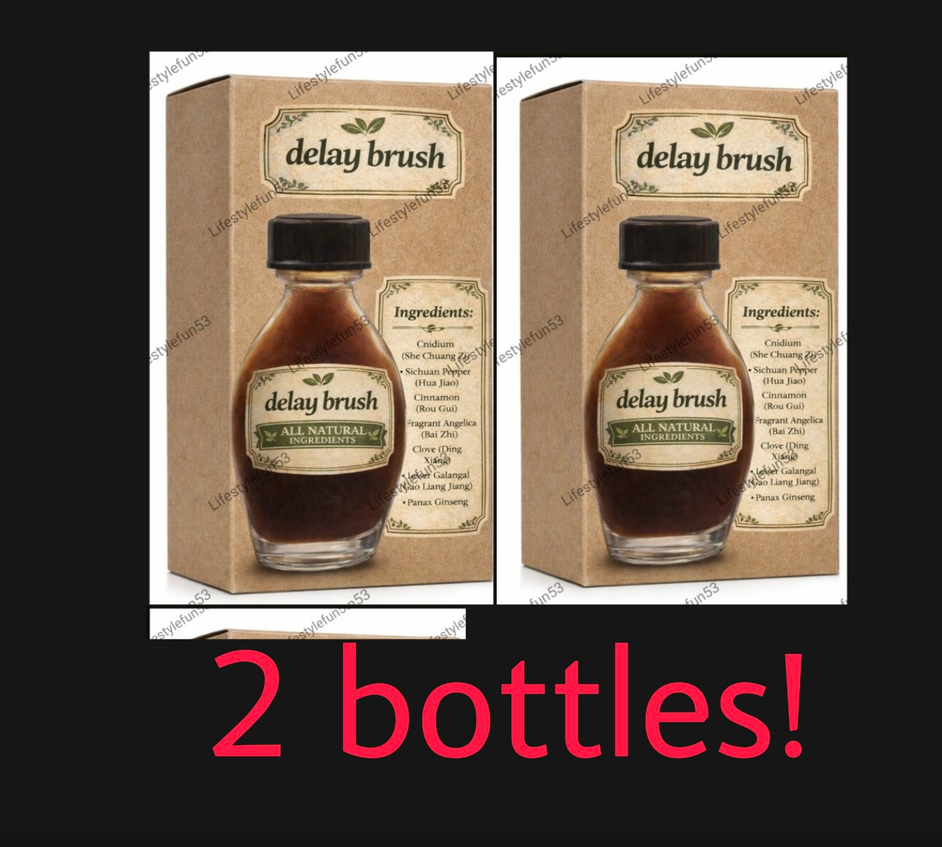 Delay brush easier than Spray For Men male oil desensitizer (2 bottles) tchine