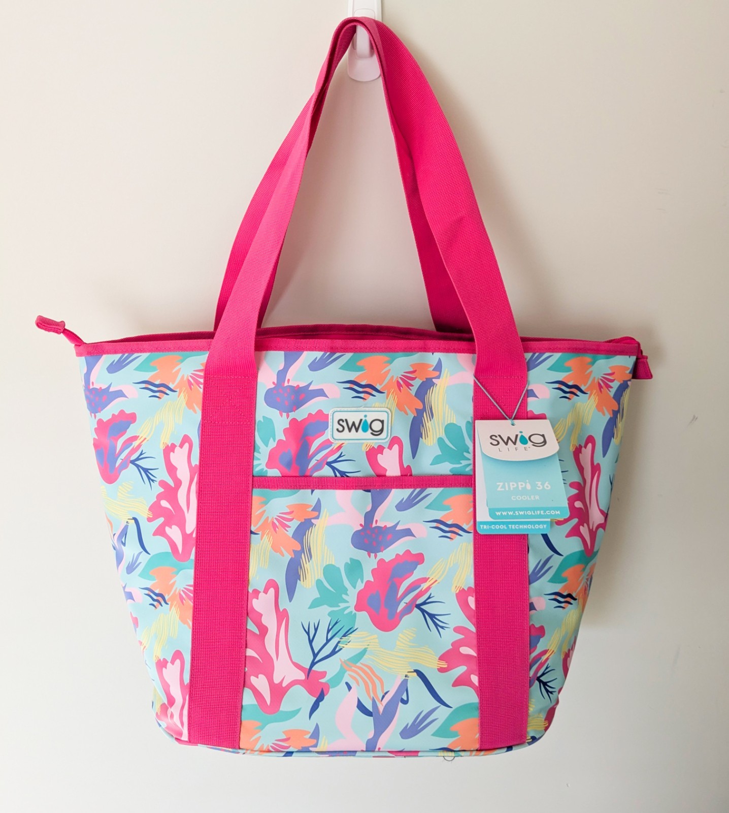 Swig Life Zippi 36 Floral Multicolor Cooler Bag Tote - Limited Edition