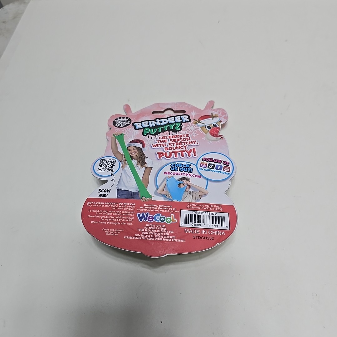 Reindeer Puttyz Candycane Scented Green (R)