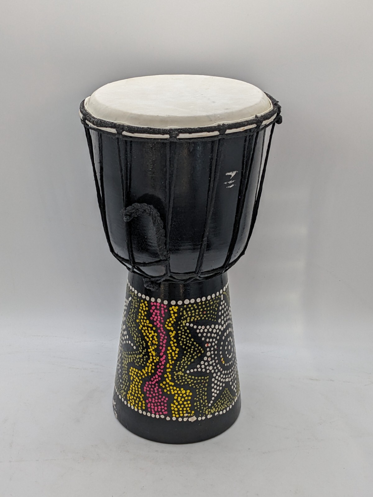 African djembe hand drum painted wood 5-inch bongo