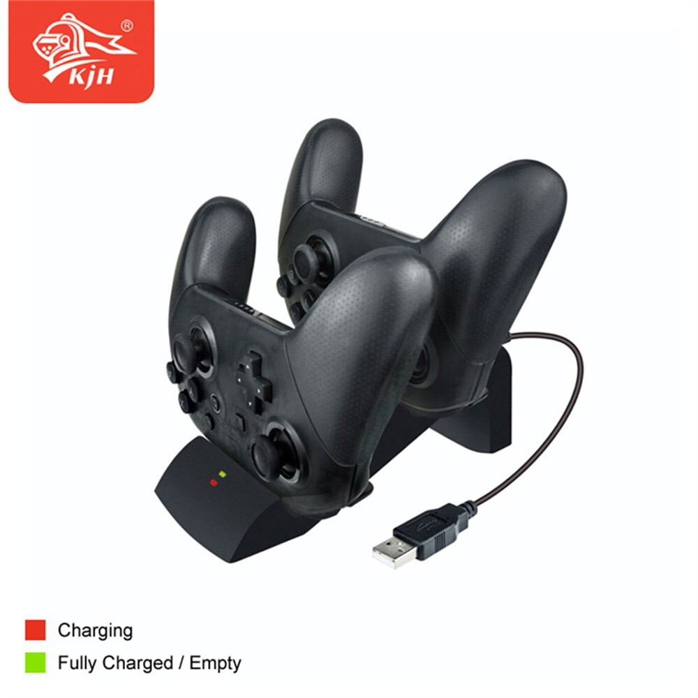 Dual Charging Dock for Nintendo Switch Pro Controllers - Fast USB-C Charging!