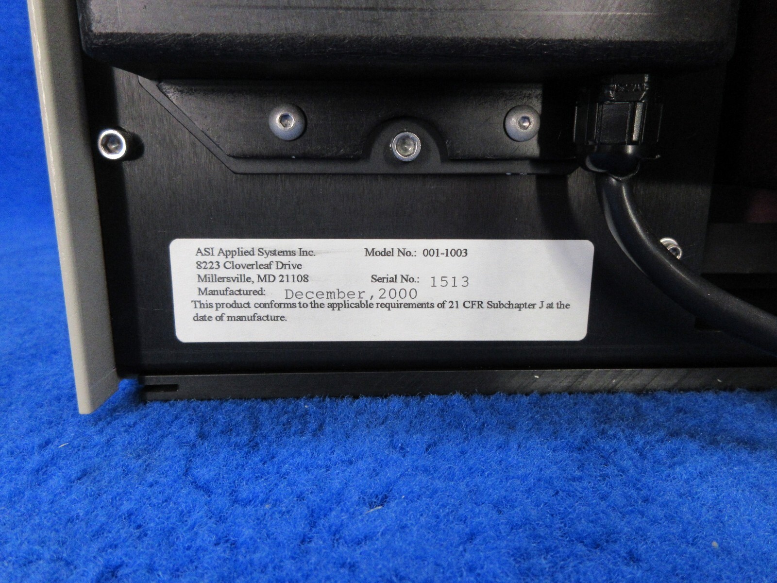 ASI ReactIR 1000 Optics & Electronics Module DiComp Laser Probe EG&G FTIR sensor