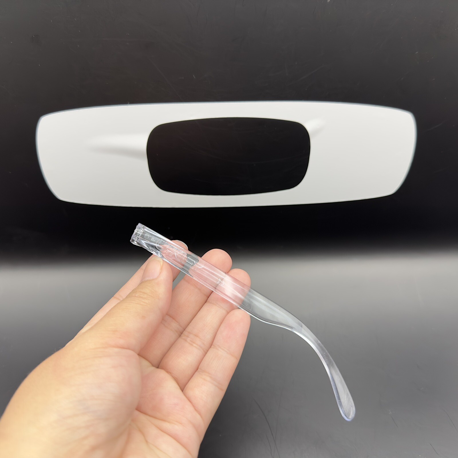 Oakley Frogskin Polished Clear OEM Left Replacement Arm