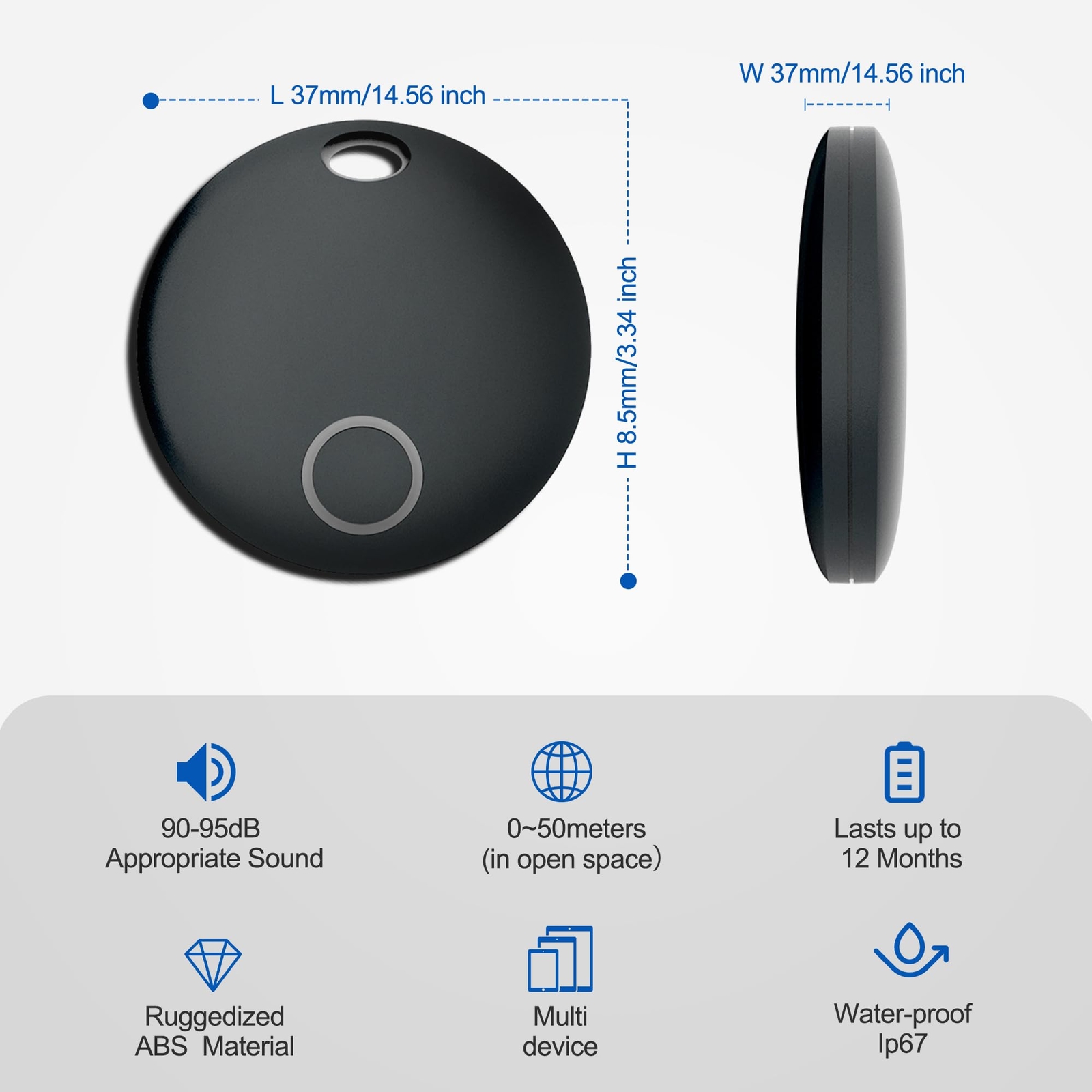 Tracker Tags 2 Pack Luggage Tracking Compatible With TUYA APP iOS and Android...