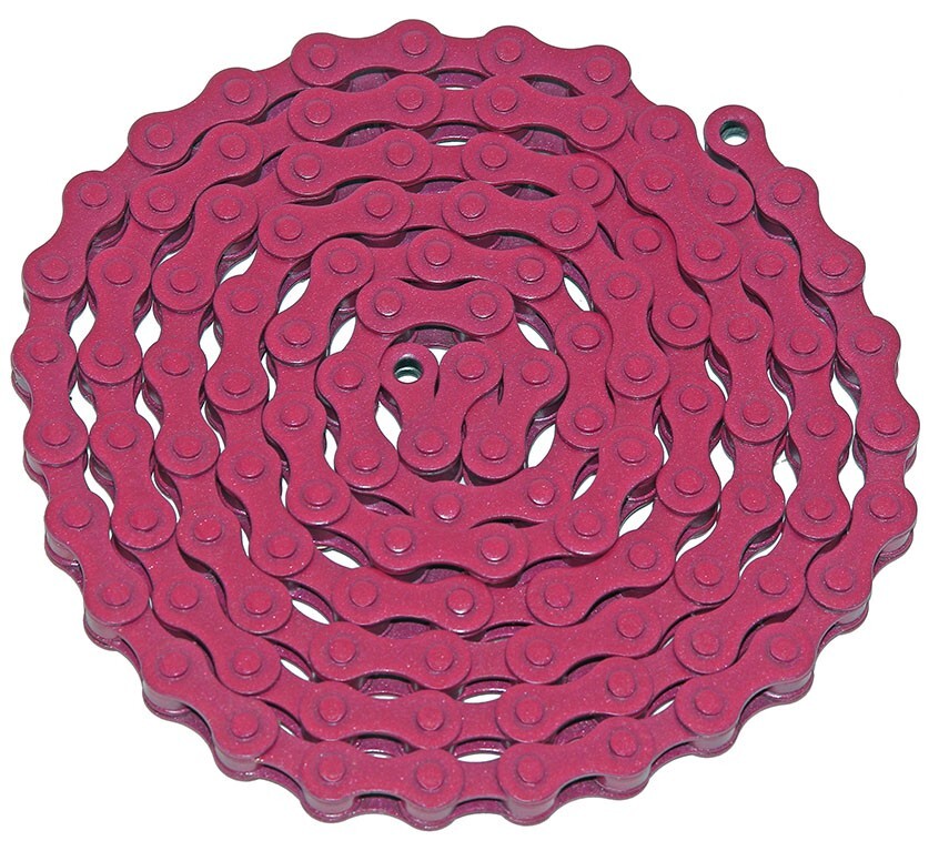 YBN ALTA BMX 1/SPEED BICYCLE STEEL CHAIN 1/2 X 1/8 X 112 PINK.