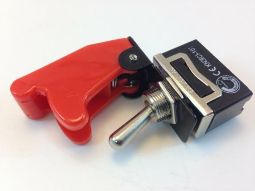 HEAVY DUTY ON/OFF SPST 2P TOGGLE SWITCH 20 AMP 125VAC WITH COVER RED