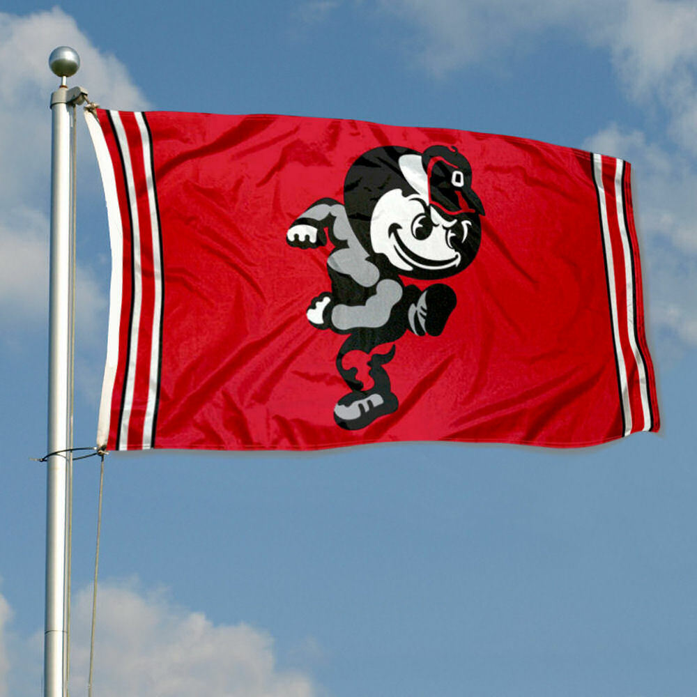 Ohio State Buckeyes Vintage Retro Throwback Large Outdoor Flag