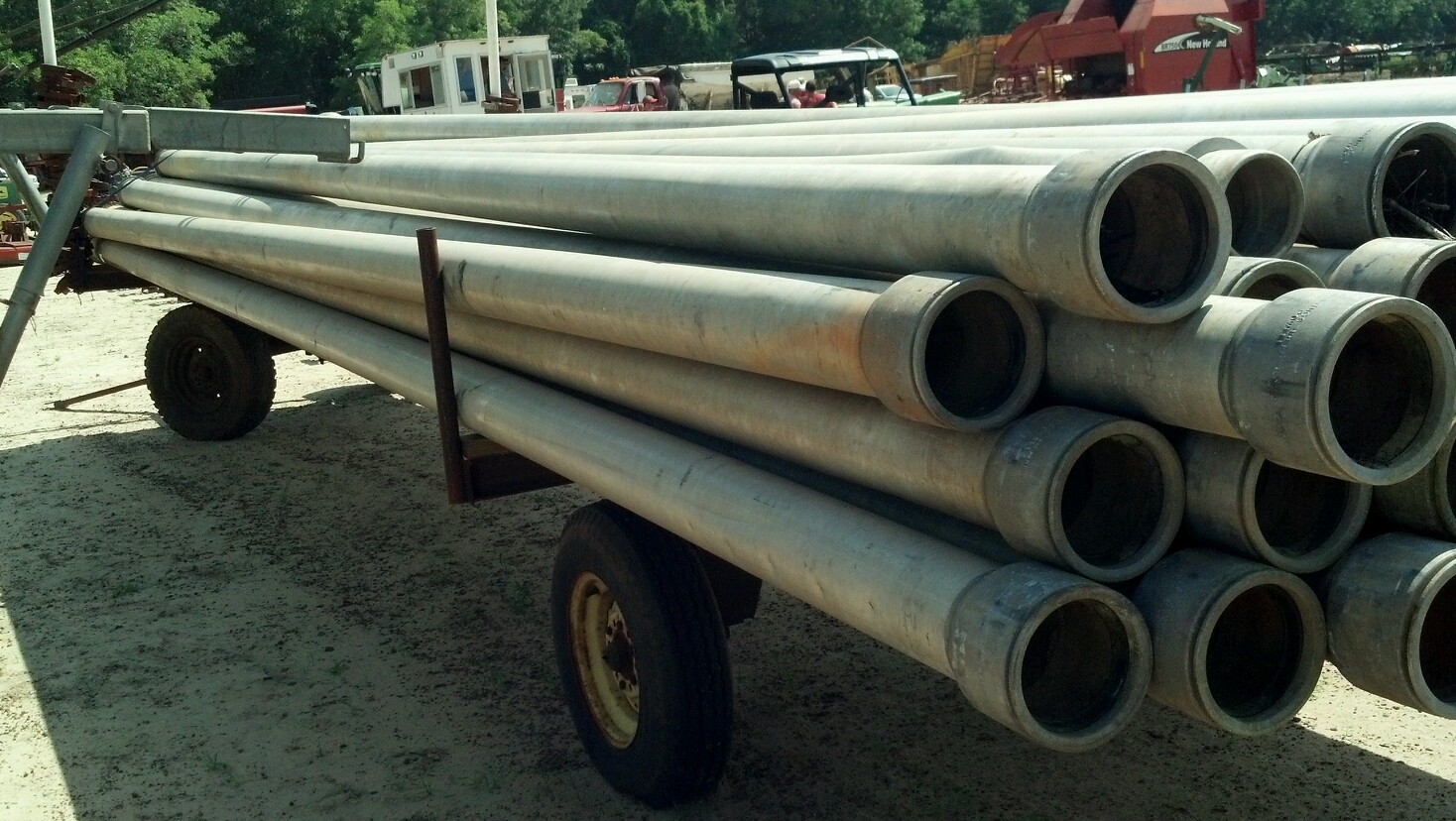 8” 8 Inch ring Lock aluminum irrigation pipe 30’ Long