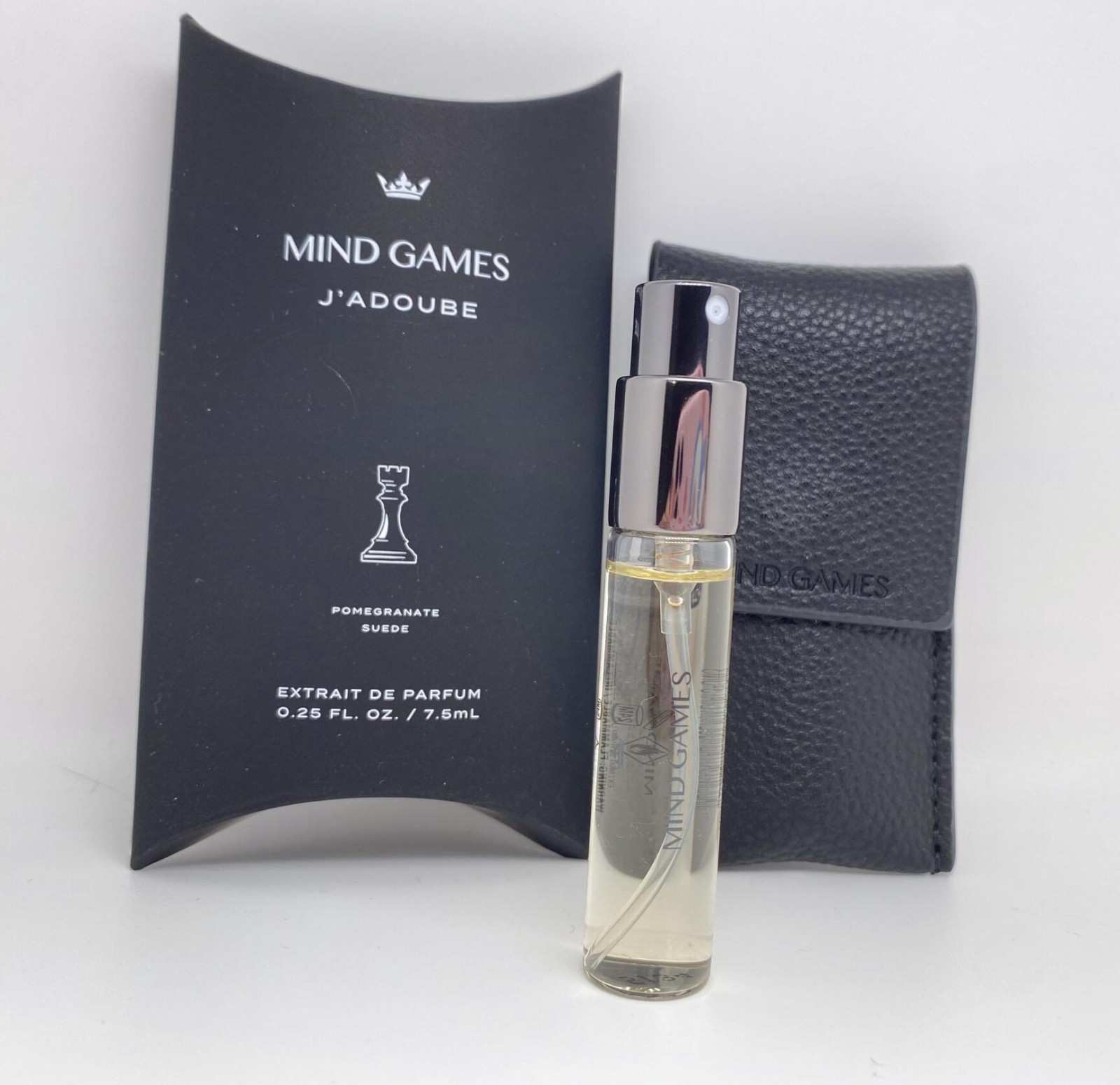 Mind Games J'Adoube Pomegranate Suede Extrait de Parfum Spray 7.5ml /0.25oz New