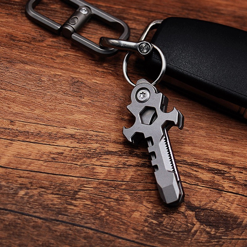Mini EDC Titanium Folding Knife Pocket Outdoor Multi Tools Pendant Keychain A+++