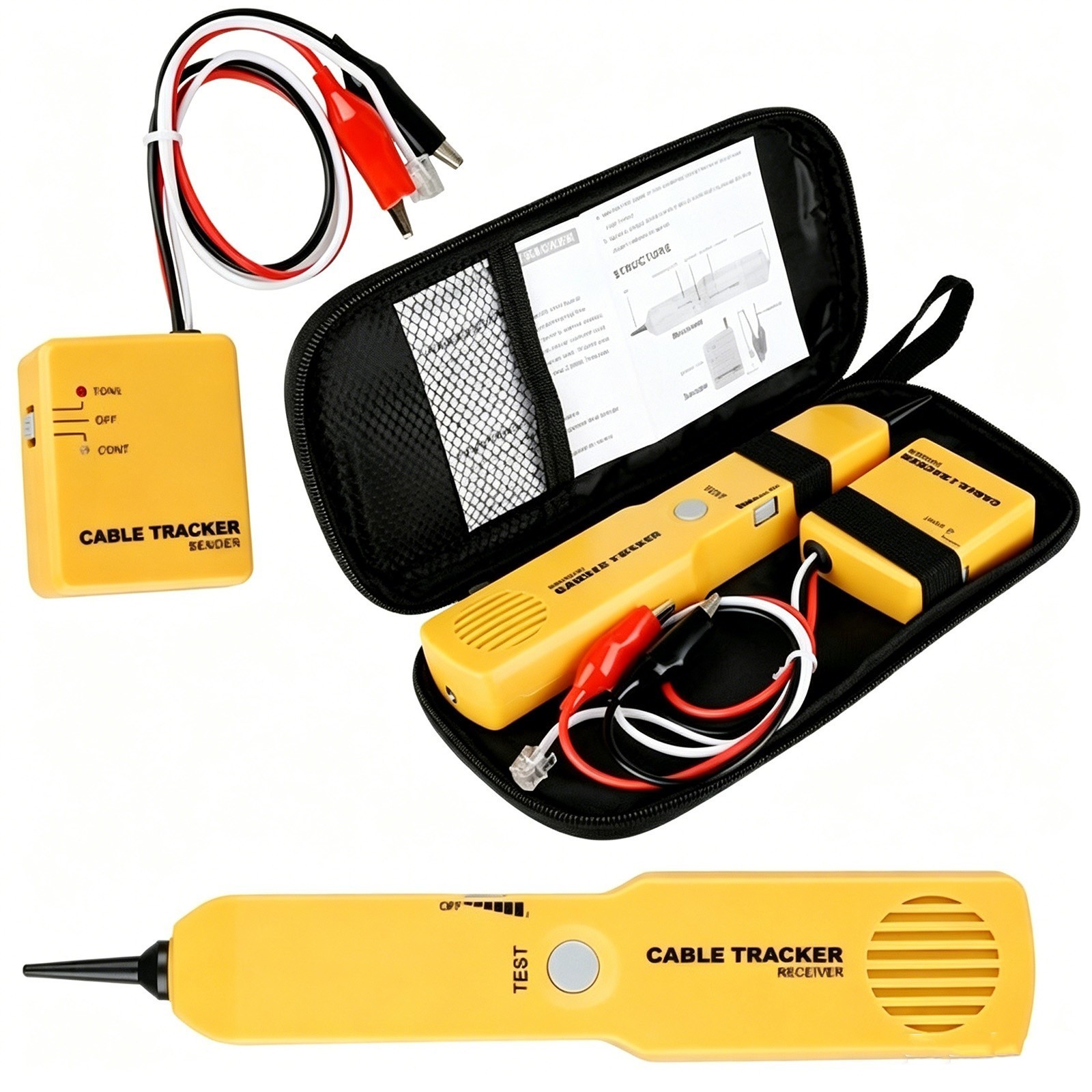 Classic RJ11 Line Finder Cable Wire Tone Generator Probe Tracer Tracker Tester