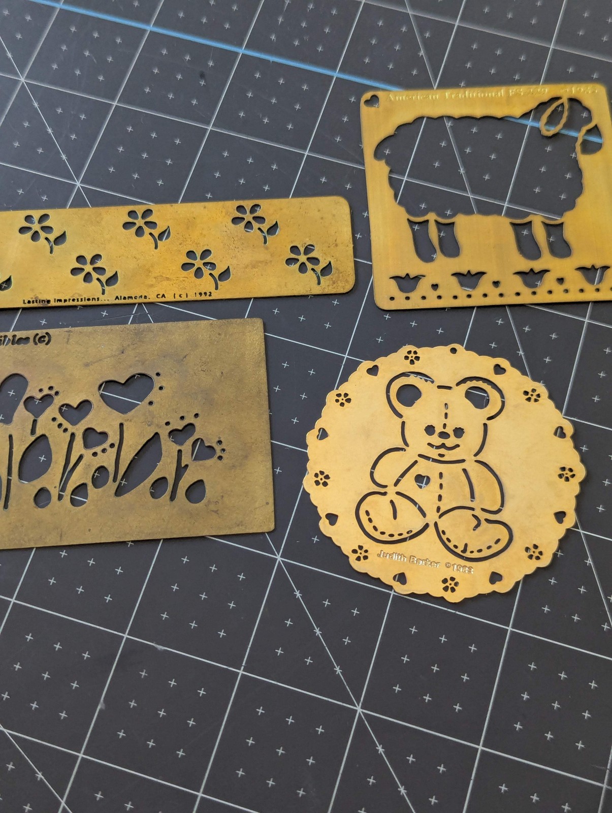 4pc Vintage Embossing Stencils