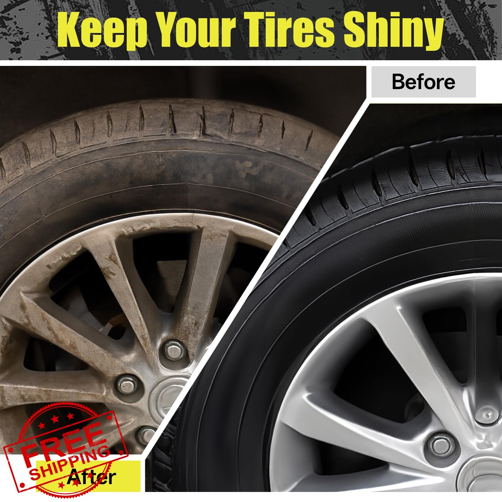 Skrfren 3 PK Tire Shine Applicator Sponges
