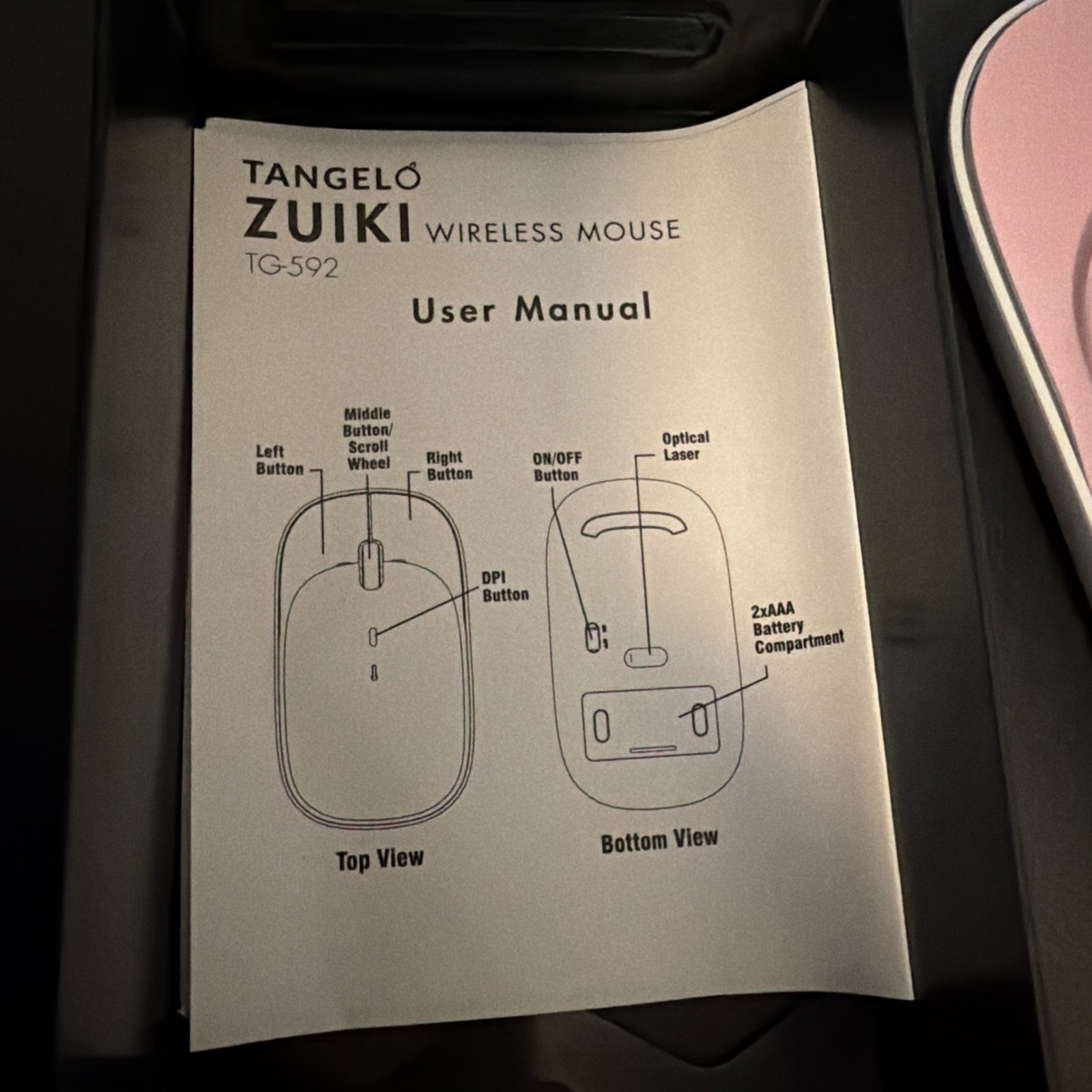 Tangelo Zuiki Wireless Mouse TG-592