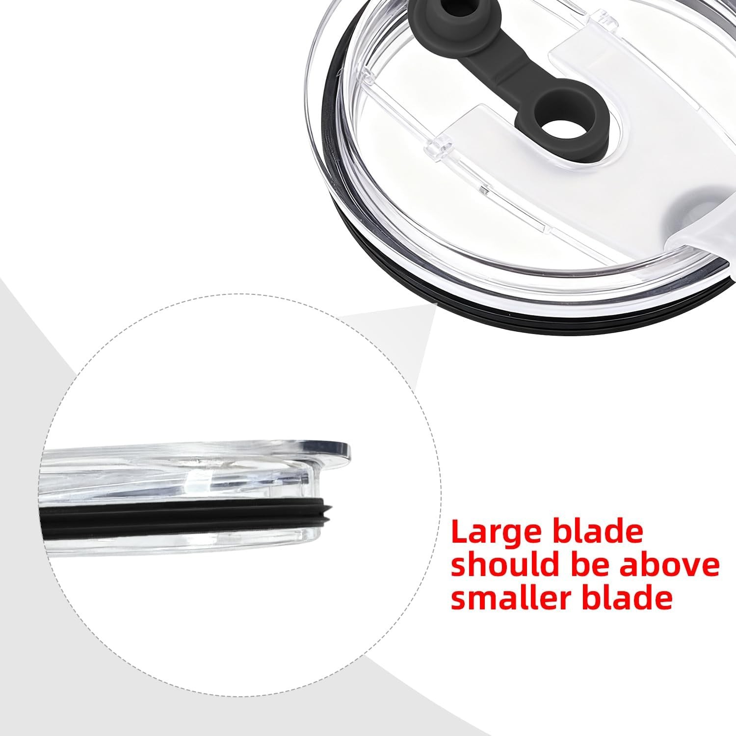 5 Pcs Black Replacement Lid Seal Gaskets,Rubber Seal Replacement Gasket for Lid