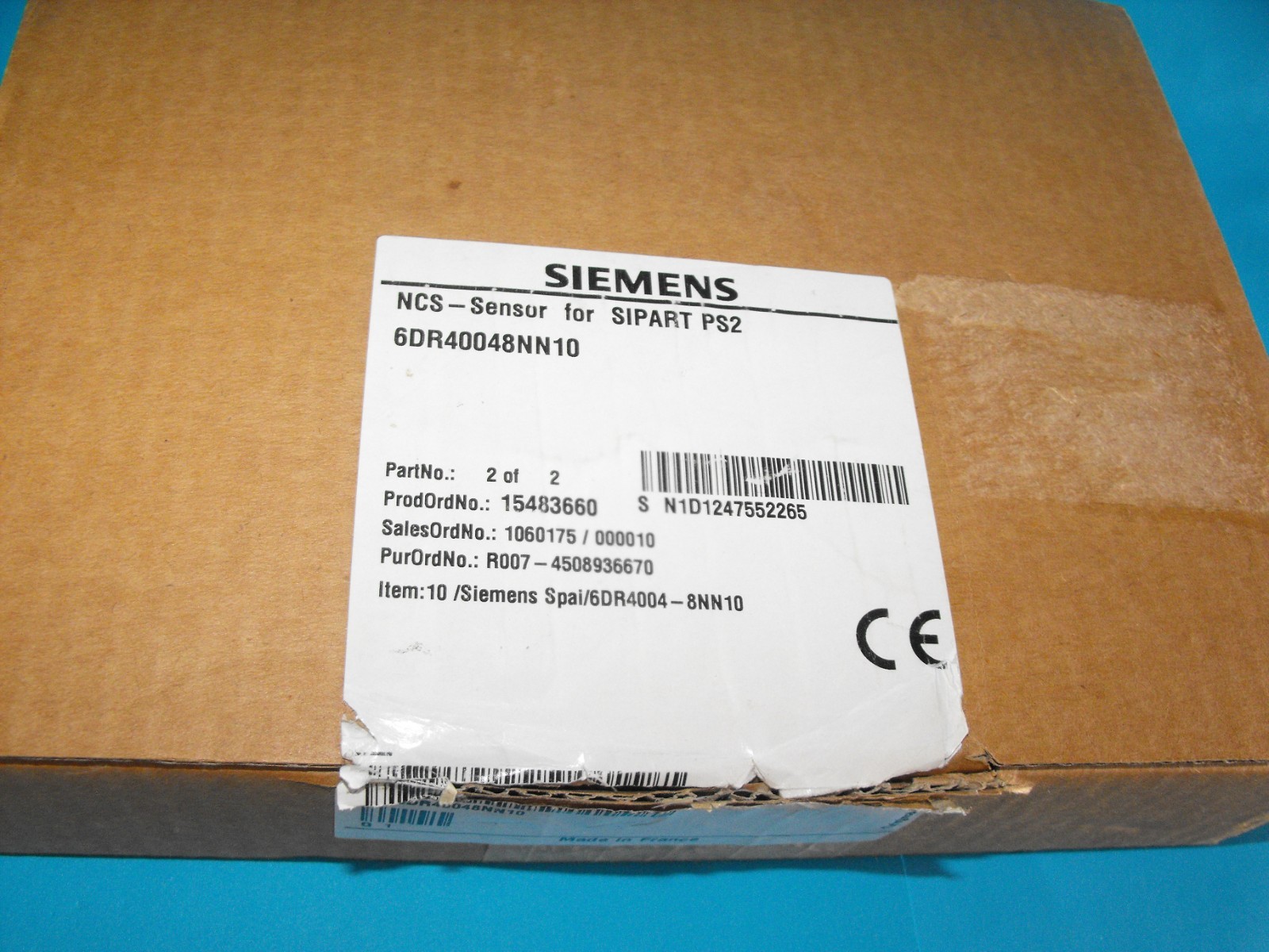Siemens 6DR40048NN10.NCS-SENSOR FOR SIPART PS2.6DR40048NN10.NEW