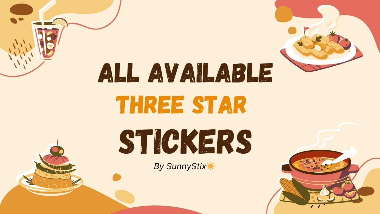 MoGO 🍕Bon Appetit 🍕 Three Star Stickers [Read Description]
