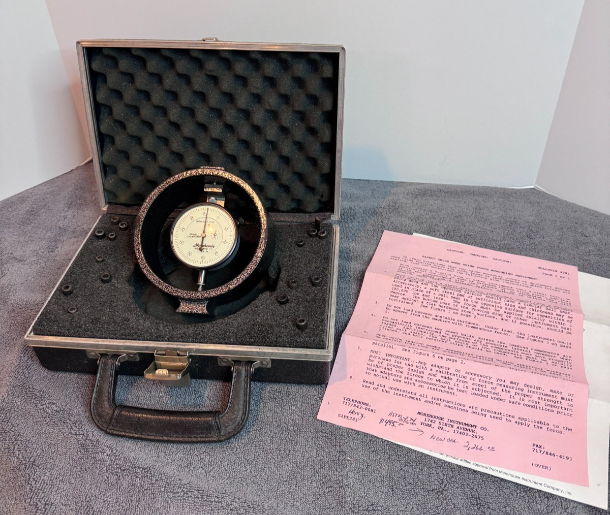 (LotA1) Morehouse Instrument Co. Brinell Calibrator Hardness Tester 3000 K.G.F
