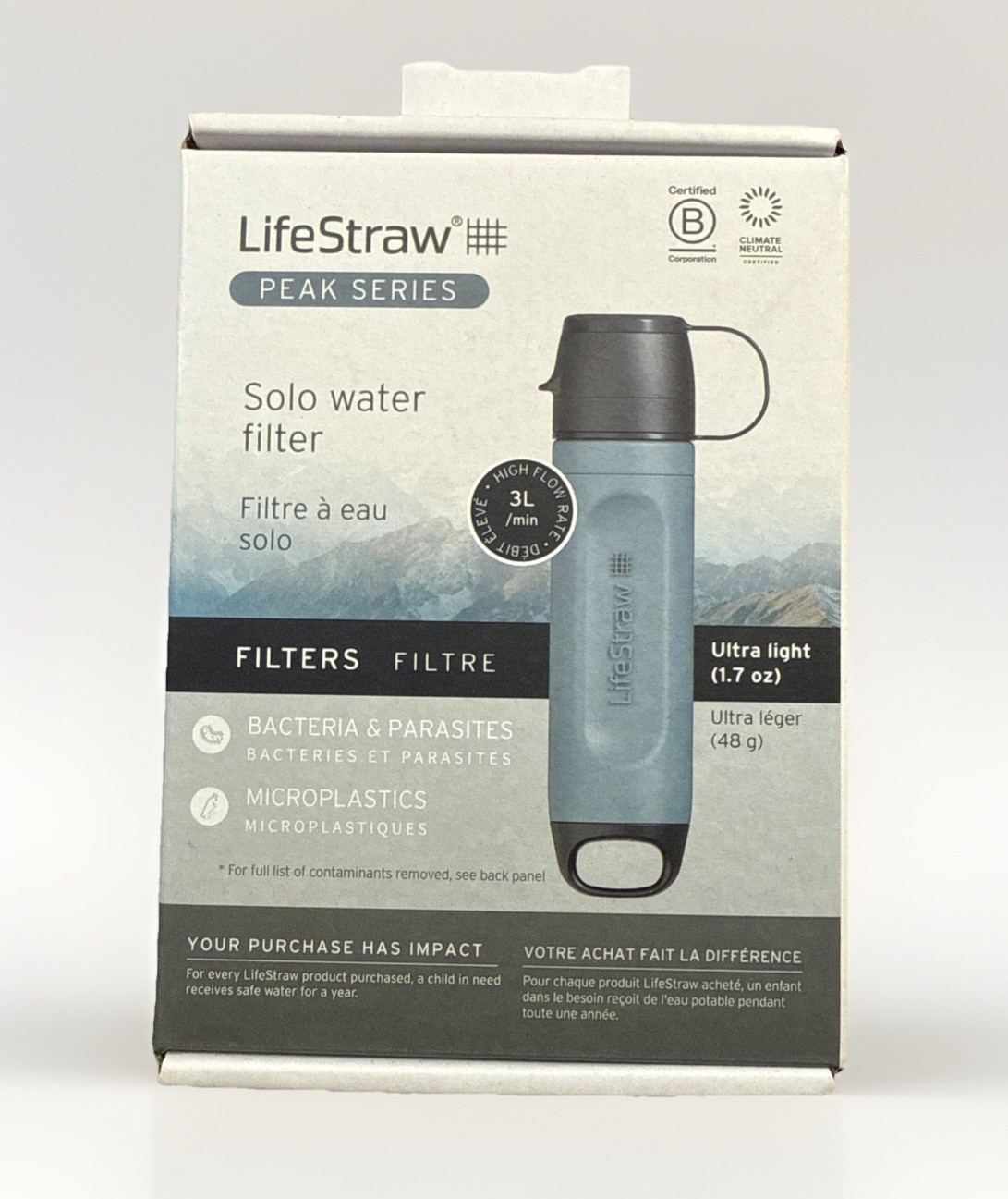 LifeStraw Peak Series Solo Water Filter Ultra Light 1.7oz Genuine OEM Cartridge