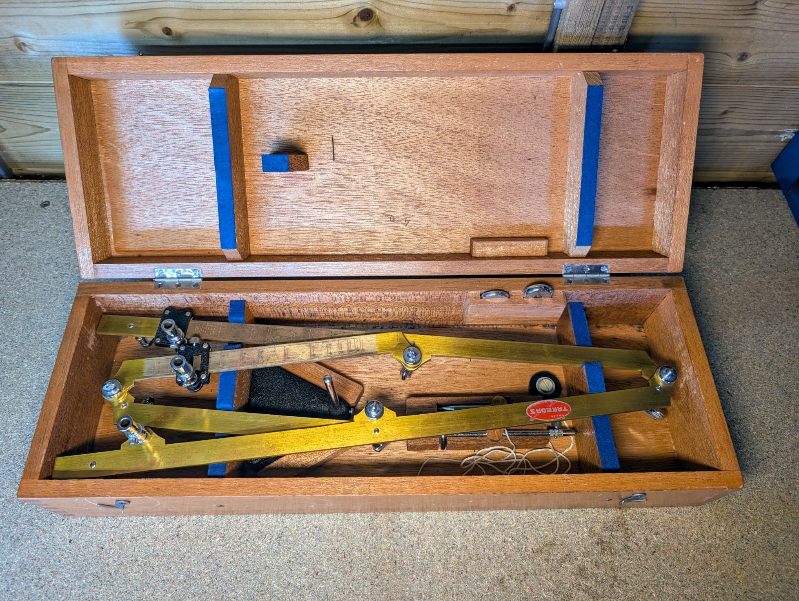 Vintage Super Takeda’s Drawing Instruments Brass Pantograph Fully Complete Rare