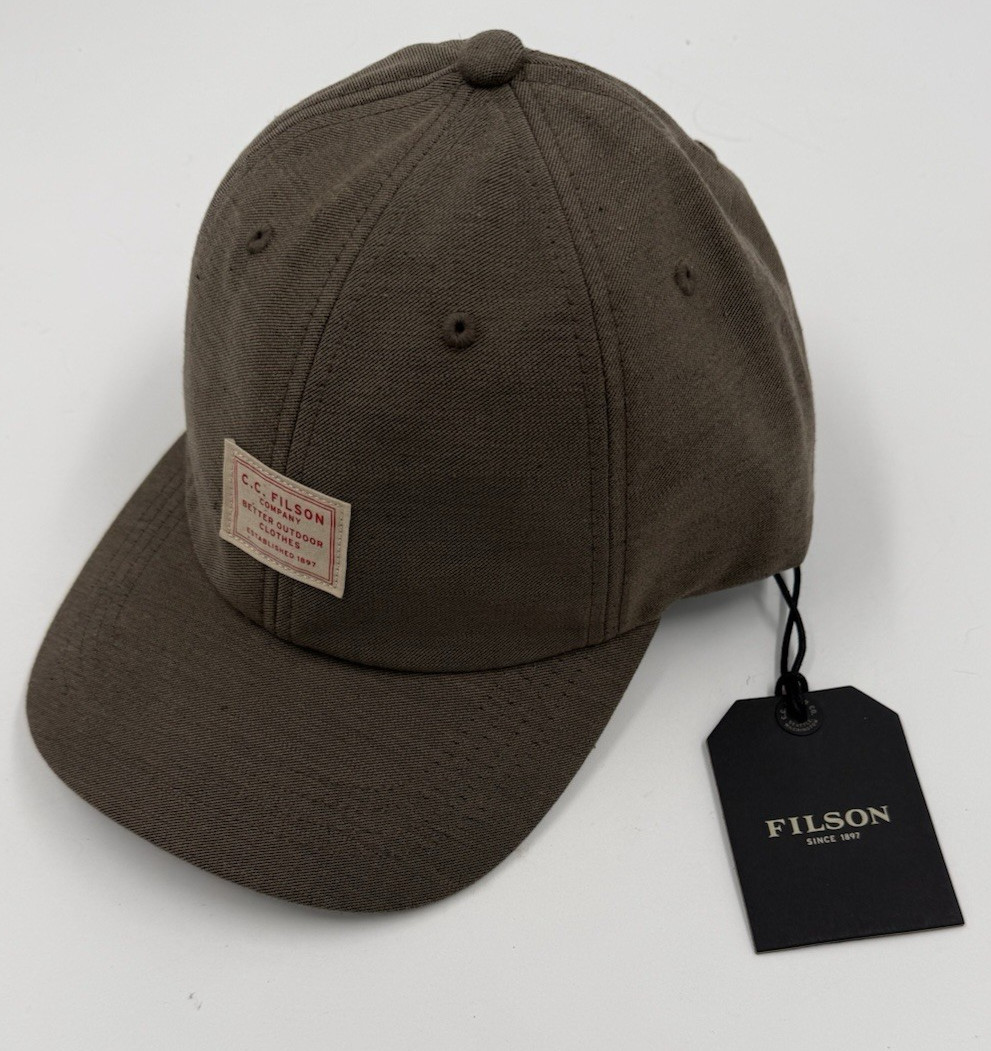 NEW  TAGS Discontinued Rare Filson Box Logo Olive Green Low Profile Hat one size