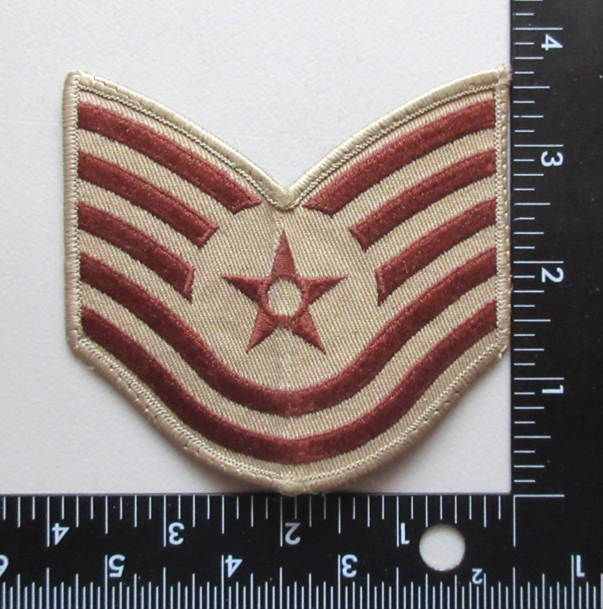 U.S. AIR FORCE TECHNICAL SERGEANT INSIGNIA RANK MILITARY STRIPES UNIFORM PATCH