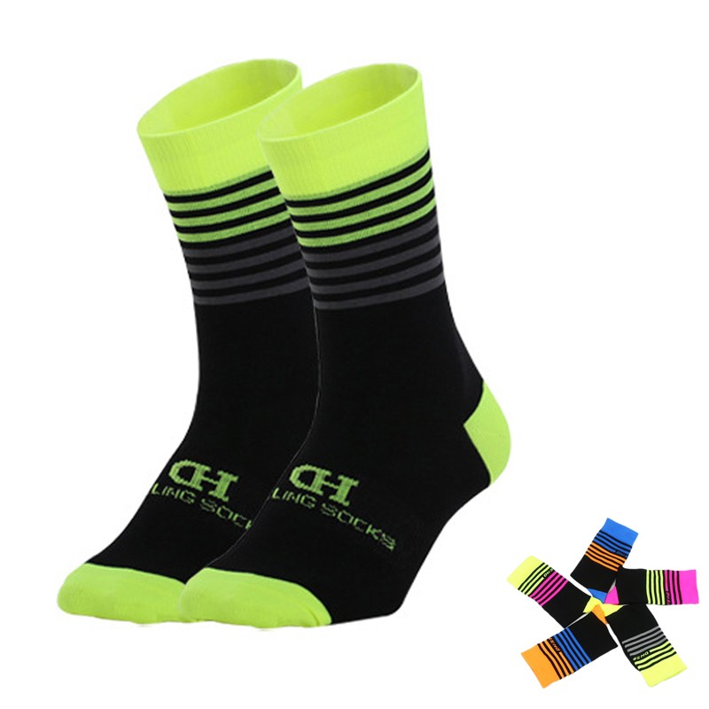 Pro Cycling Socks Mens Womens Riding Bicycle Sport Ankle Socks XC MTB BMX Green