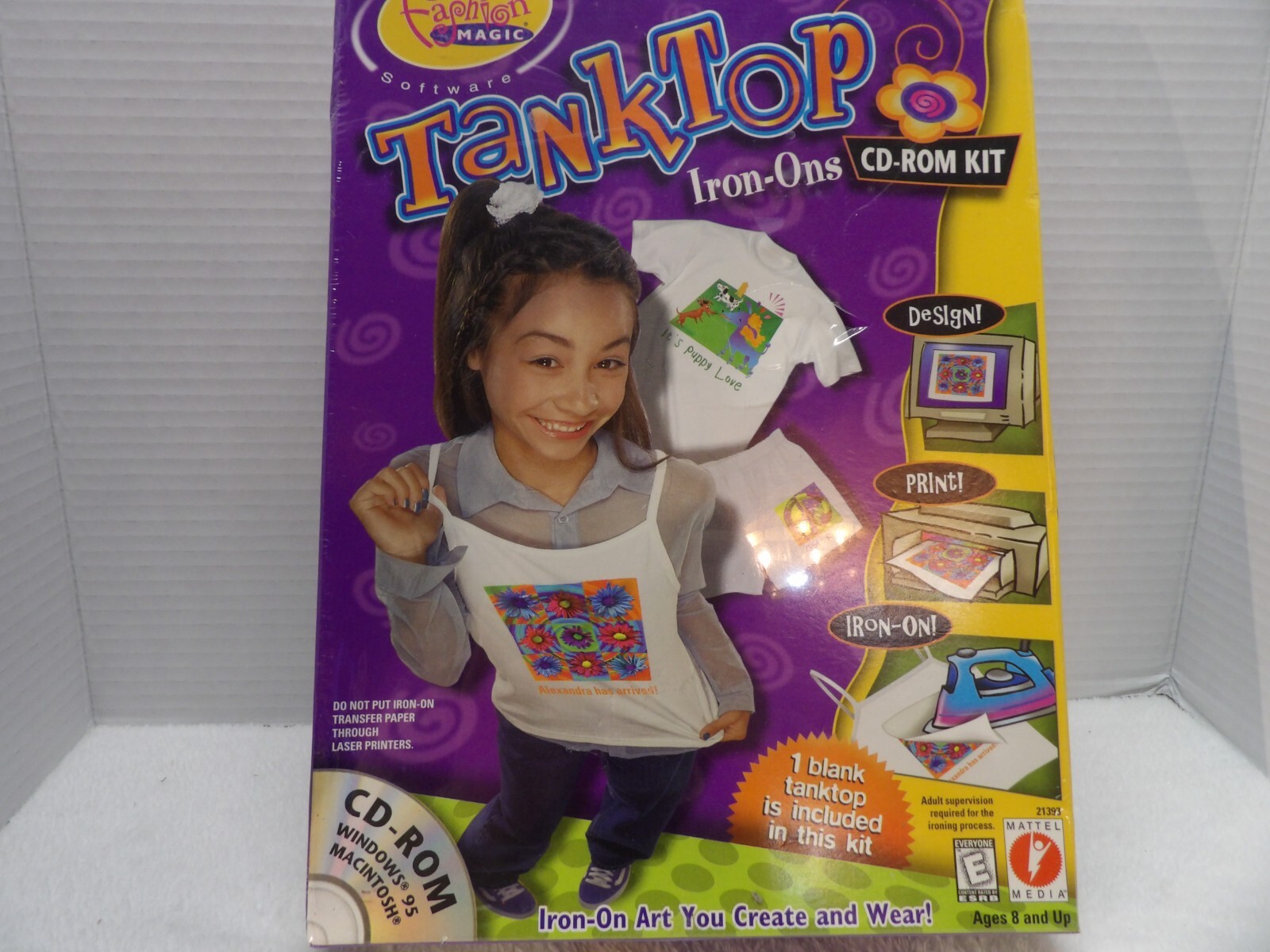Tank Top Iron Ons (Fashion Magic Software by Mattel) CD-ROM Kit NEW