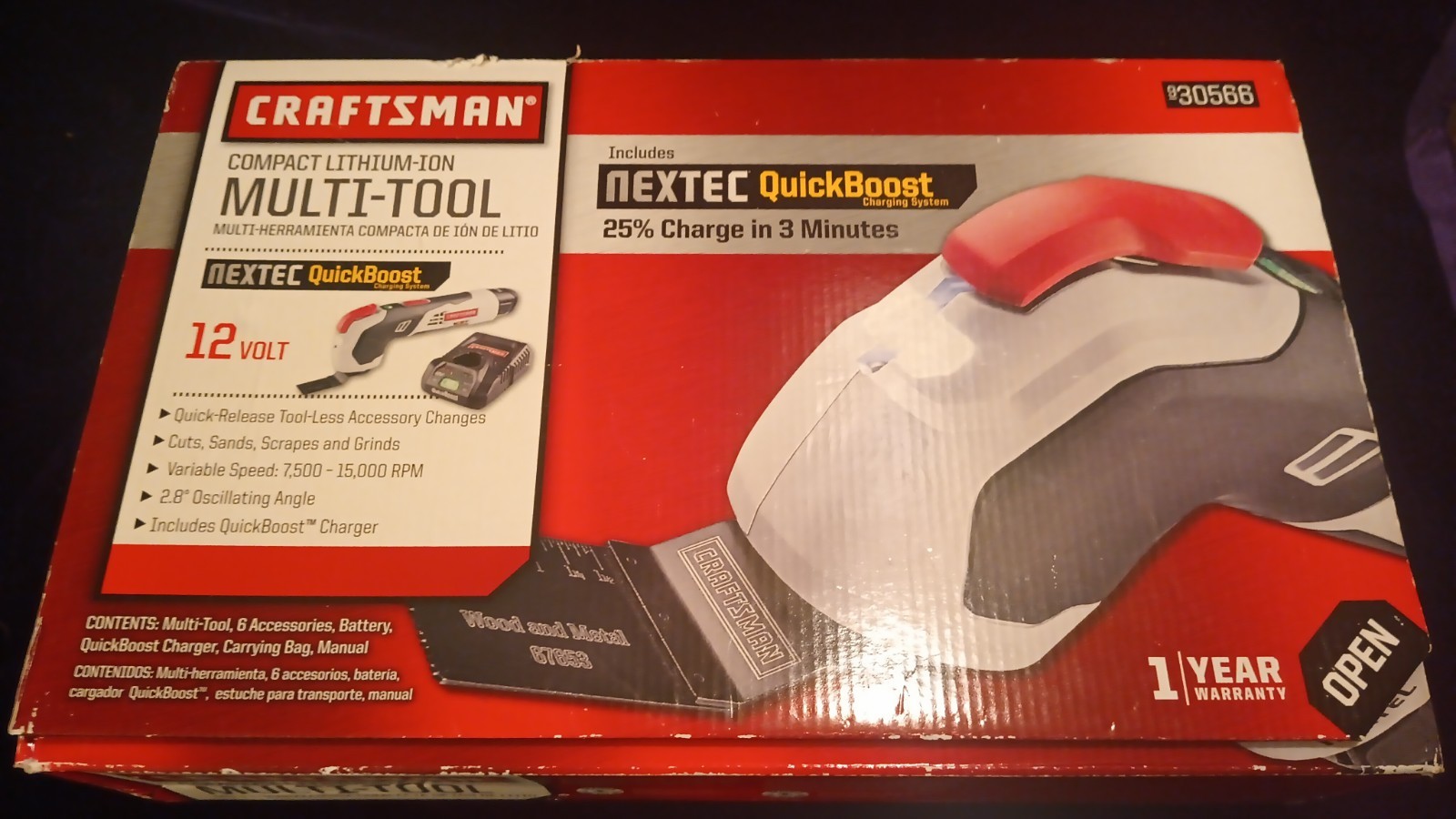 craftsman compact lithium ion multi tool fast charge complete set with accessori