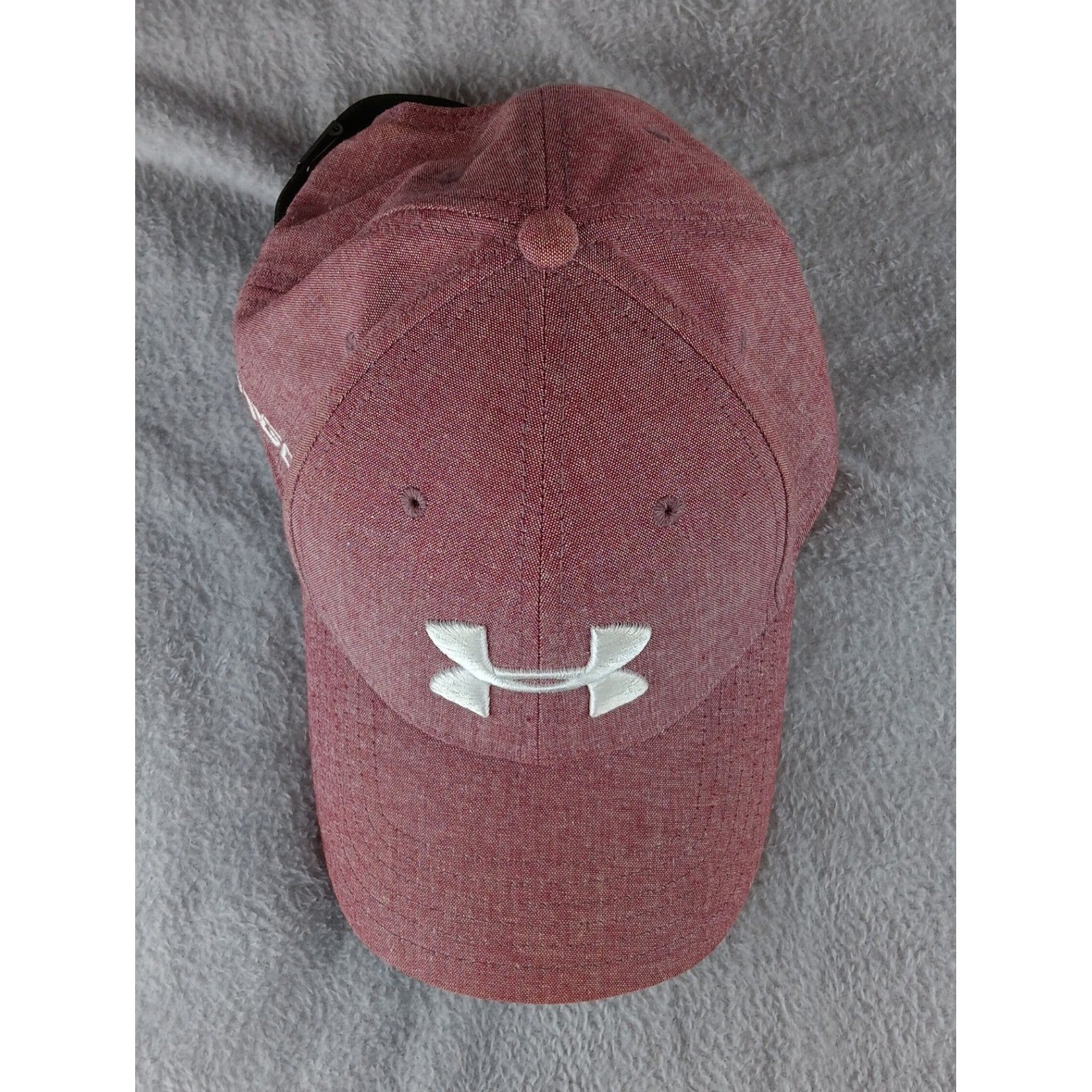 Under Armour Golf Hat Red Heathered Mens OSFA Embroidered Logo Adjustable Strap