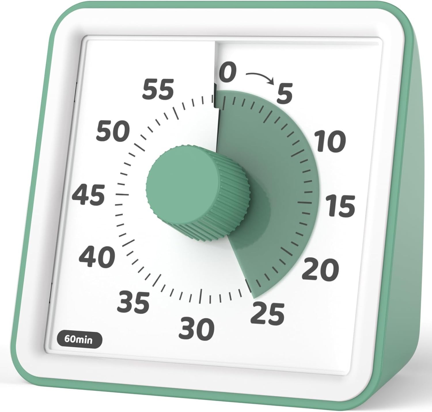 Visual Timer 60-Minute Silent Visual Timer Kids Kitchen Countdown Mute Alarm