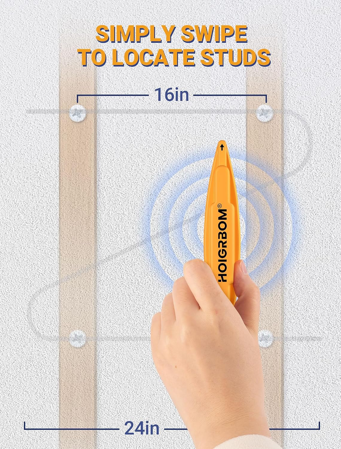 2-Pack Magnetic Stud Finder - No Batteries Required, Powerful Wall Stud Finde...