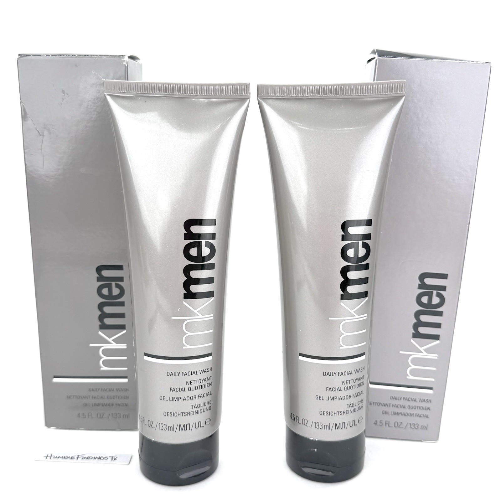 2x Mary Kay MK MEN DAILY FACIAL WASH 4.5oz Face Cleanser Box Dry Oily Skin Lot