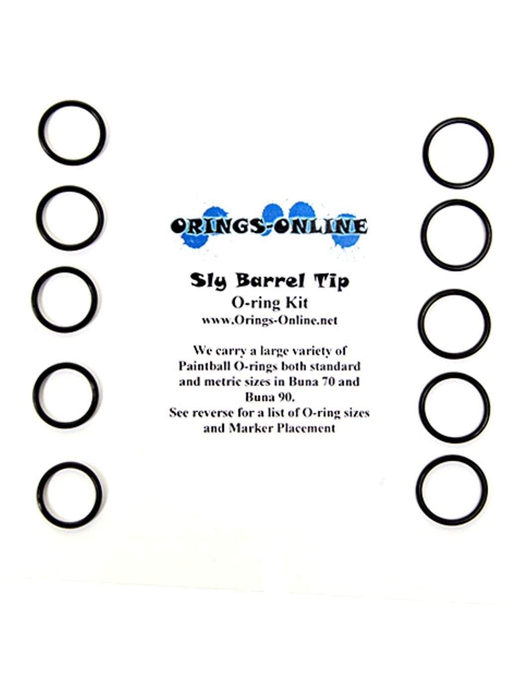 Sly Barrel Tip Paintball O-rings Oring kit x10 rebuilds (20 O-rings total)