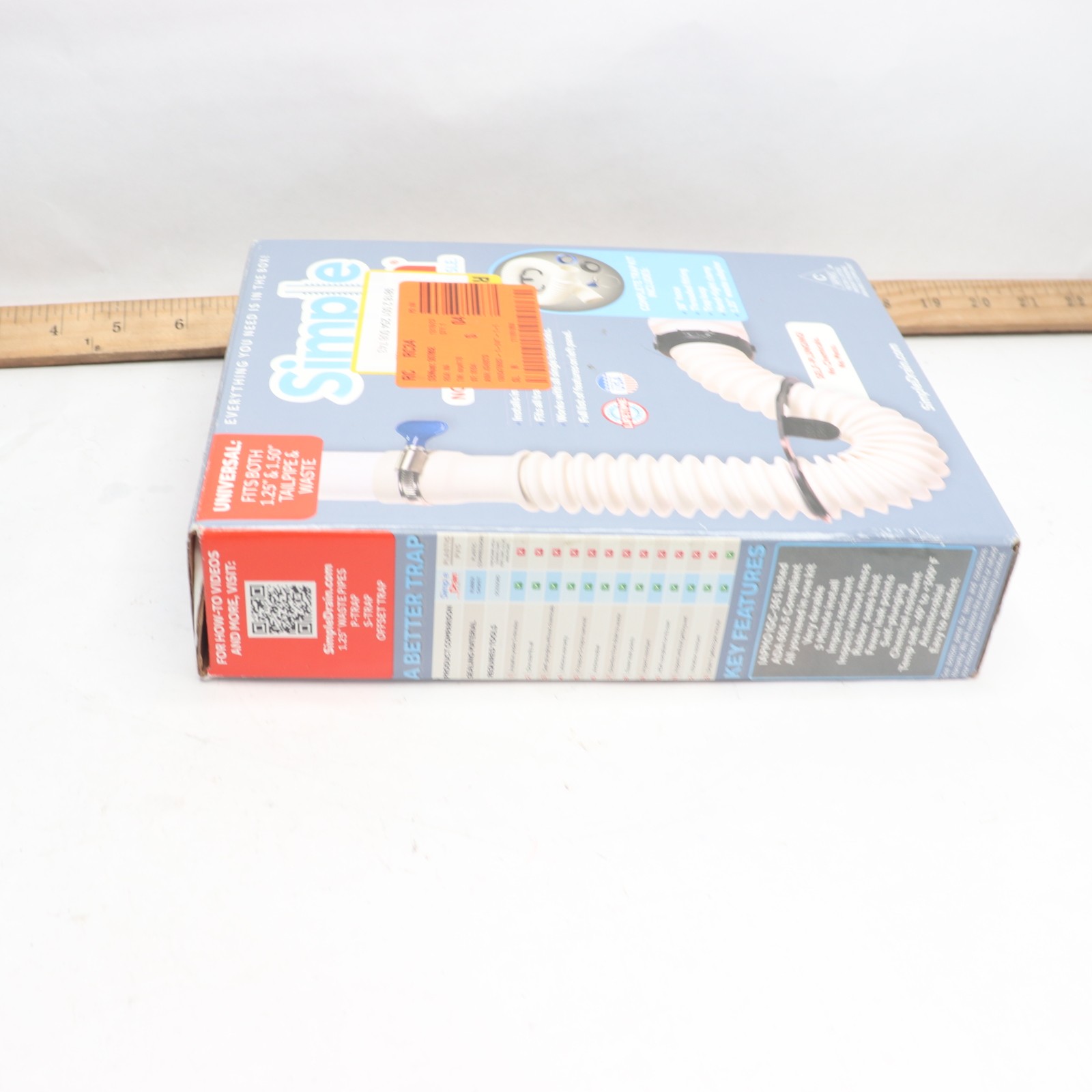 SIMPLE DRAIN 1.25 in. Rubber Threaded P-Trap Bathroom Single Sink Drain Kit