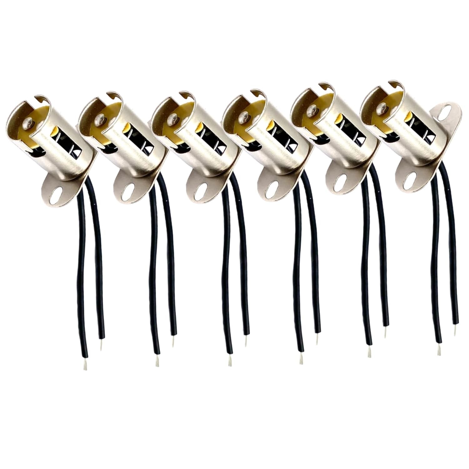 6 Pcs 1157 BAY15D LED Light Bulb Socket Holders, BAY15D 1157 Automotive Lamp Two