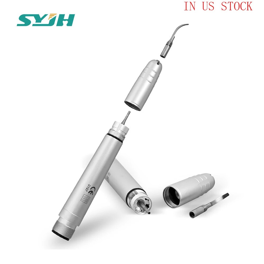 Dental Ultrasonic Air Scaler W/ 3 Tips Teeth Cleaning 2 Holes/4 Holes Handpiece
