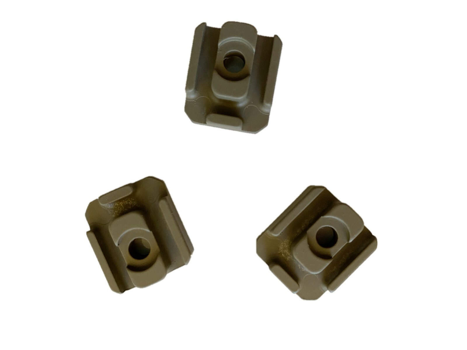 Kit of 3! Pressure Switch Wire Holder Mount Adapter Plate For MLOK Rail -FDE/TAN