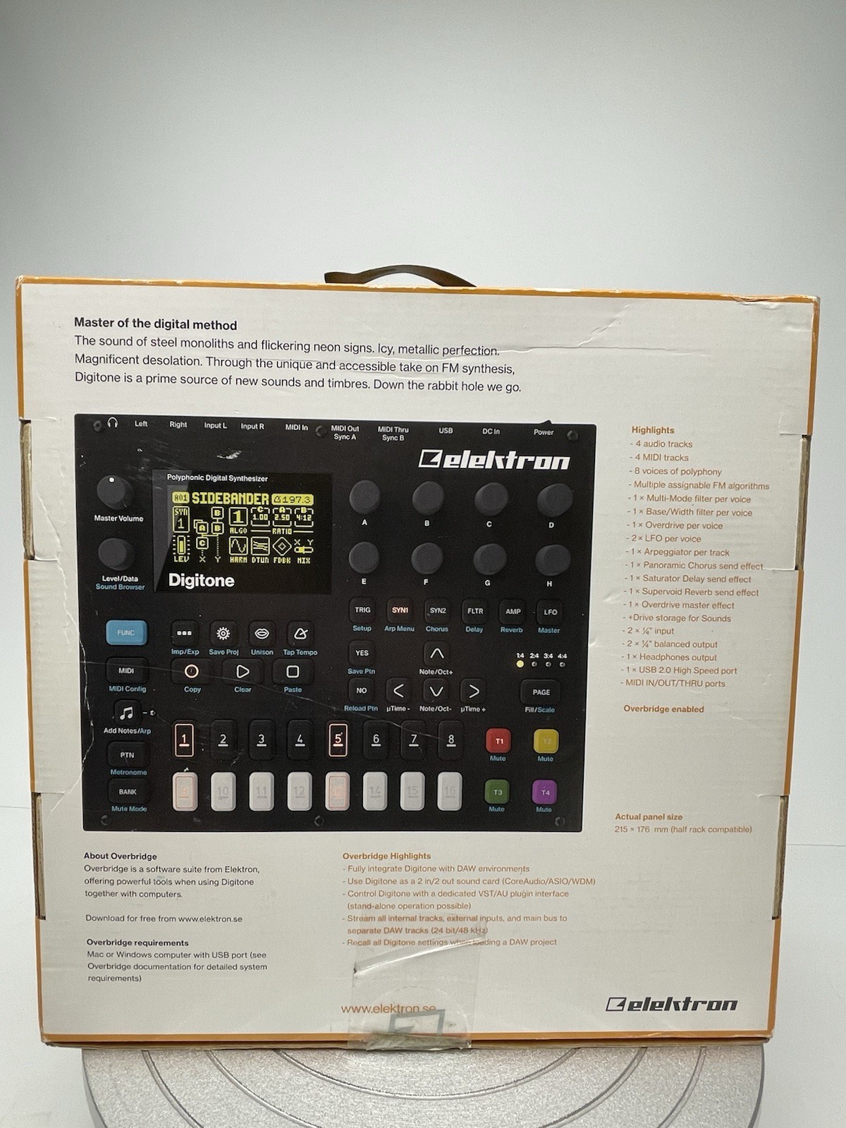 Elektron Digitone 8-voice Polyphonic Digital Synthesizer w/ Sequencer - MINT