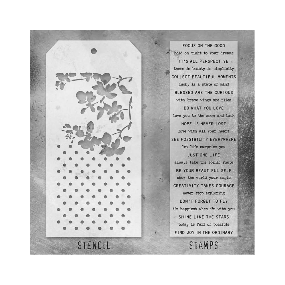 Stampers Anonymous Mixed Media Stamps & Stencil - #13, THMM113