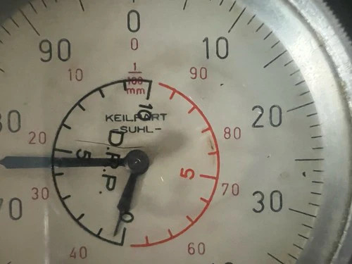 Red KEILPART Thickness Gauge Manual Wood Caliper Case
