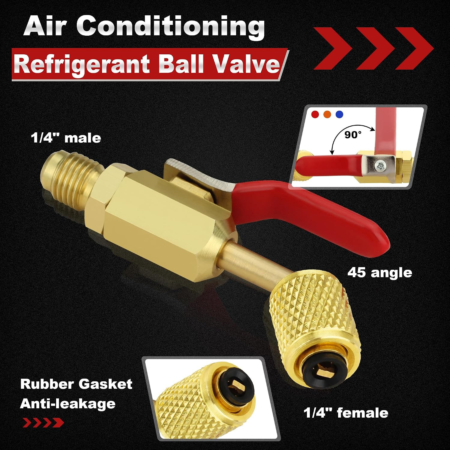 HVAC Valve Core Removal Tool, R410A Mini Split Adapter, Refrigerant Low Loss Fit