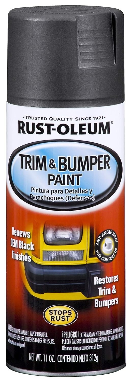 Rust-Oleum 251574 Automotive Trim & Bumper Spray 11 Ounce (Pack of 1), Black