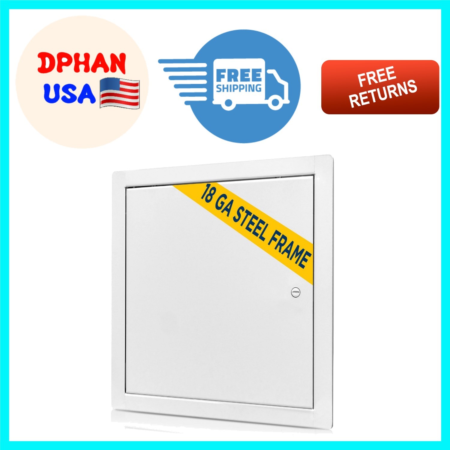 Elegant 24x24 White Access Panel with Concealed Hinges for Seamless Finish