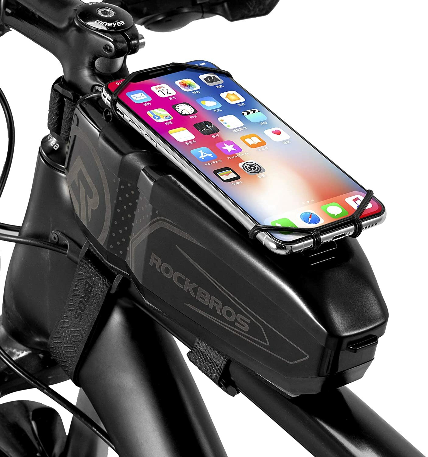 ROCKBROS Bicycle Front Frame Bag Top Tube Bike Phone Bag storage bag adjustable