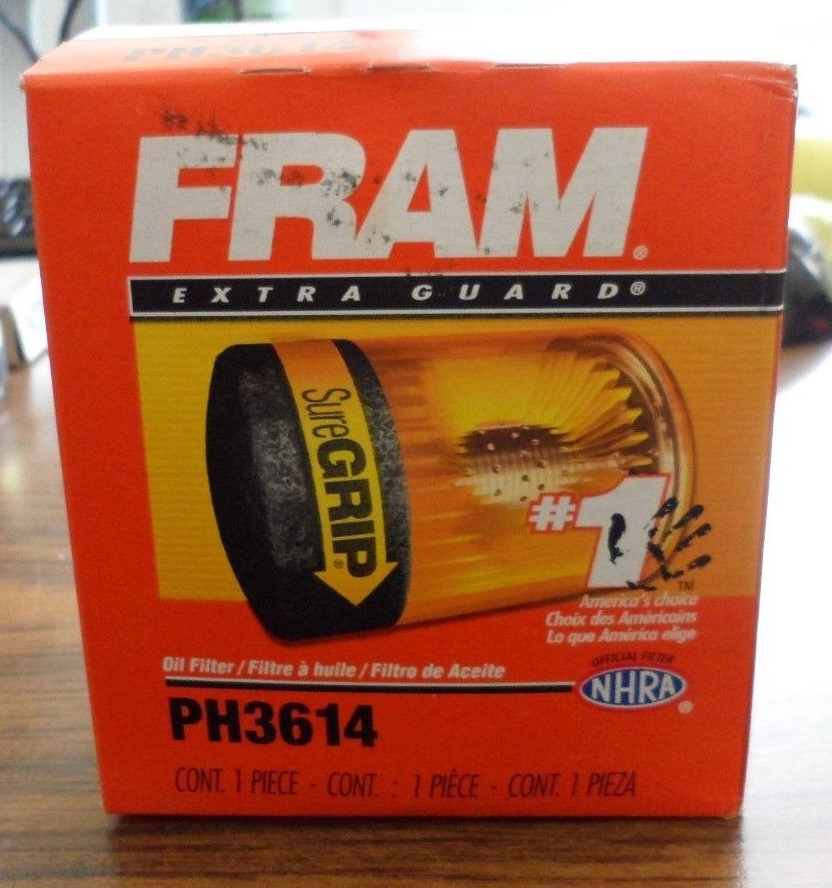 FRAM EXTRA GUARD OIL FILTER PART NUMBER PH3614 (Case of 12)