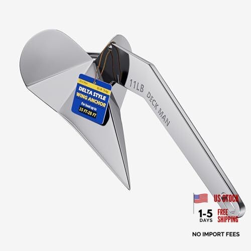 Boat Anchor 316 Stainless Steel (Marine Grade) Delta-Style 11lb/5kg Slivery