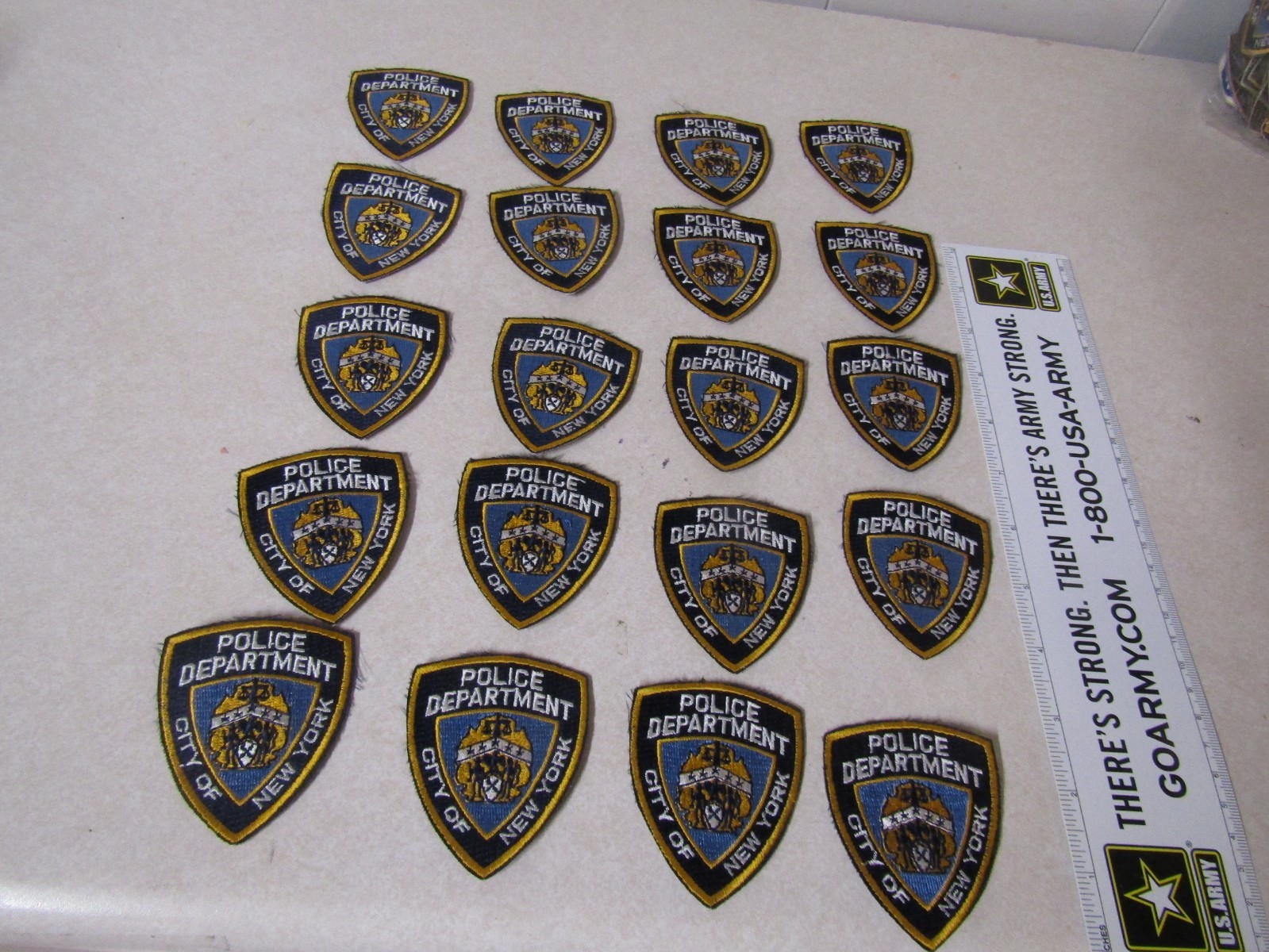 PATCH LOT COLLECTION OF 20 LAW ENFORCEMENT POLICE SMALLER SIZE 3 INCHES